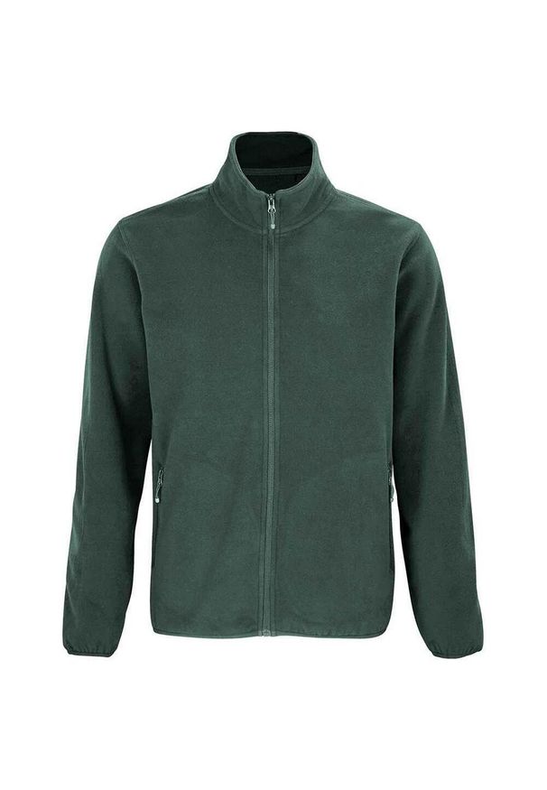 SOL'S - Męska Bluza Polarowa Factor Zapinana Na Zamek Błyskawiczny. Kolor: czerwony, wielokolorowy, zielony. Materiał: polar. Sezon: zima