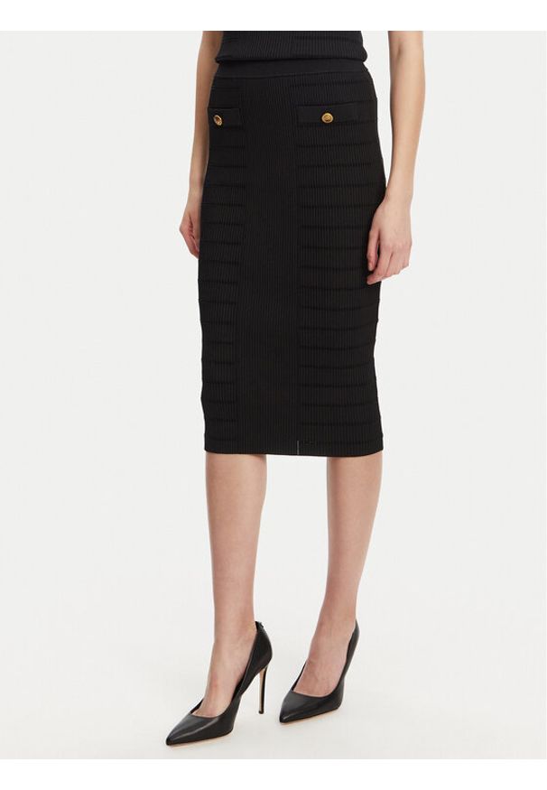 Guess Spódnica ołówkowa W5YD66 Z0130 Czarny Slim Fit. Kolor: czarny. Materiał: wiskoza