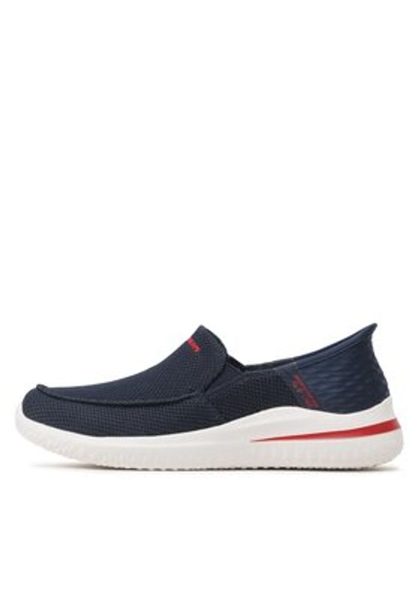 skechers - Skechers Mokasyny Cabrino 210604/NVY Granatowy. Kolor: niebieski. Materiał: materiał