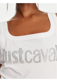 Just Cavalli Top 76PAME03 Biały Regular Fit. Kolor: biały. Materiał: bawełna #3