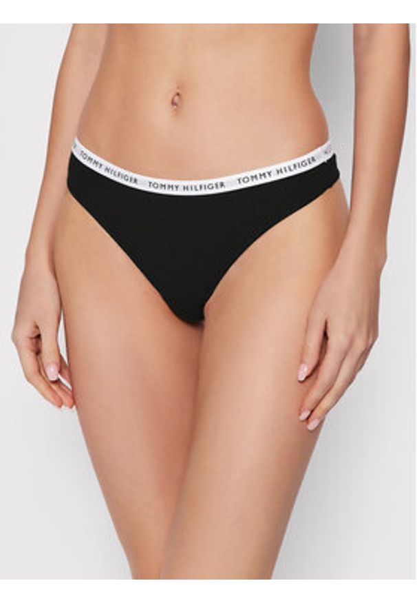 TOMMY HILFIGER - Tommy Hilfiger Komplet stringów UW0UW02829 Czarny. Kolor: czarny. Materiał: bawełna