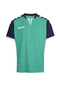 Hummel - Koszulka sportowa HUMMEL core SS poly wielokolorowa. Kolor: wielokolorowy, czarny, zielony