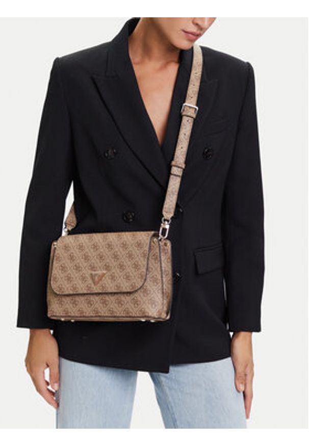 Guess Torebka Meridian II HWSG69 74200 Brązowy. Kolor: brązowy. Materiał: skórzane