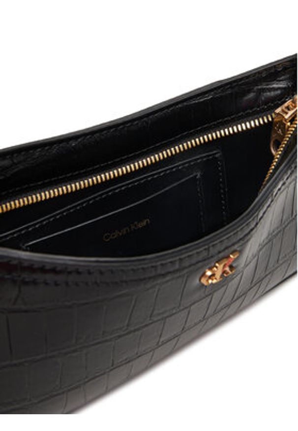 Calvin Klein Torebka LV04F3283G Czarny. Kolor: czarny. Materiał: skórzane