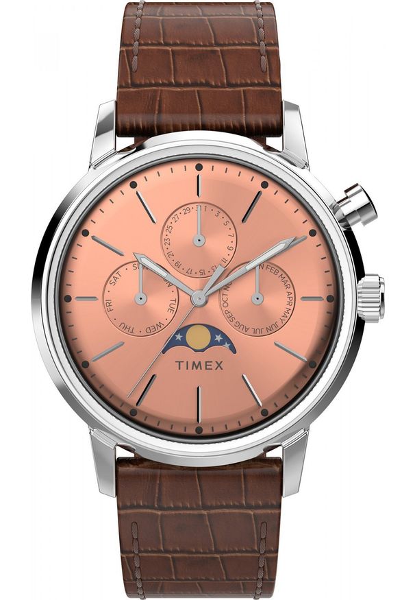 Zegarek Timex Zegarek męski Timex TW2W51100 brązowy. Kolor: brązowy