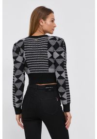 TwinSet - Twinset Sweter z domieszką wełny damski kolor czarny. Okazja: na co dzień. Kolor: czarny. Materiał: wełna. Długość rękawa: długi rękaw. Długość: długie. Styl: casual #7