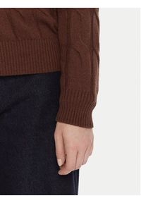 TOMMY HILFIGER - Tommy Hilfiger Kardigan WW0WW47463 Brązowy Regular Fit. Kolor: brązowy. Materiał: wełna #5