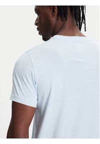 Kappa T-Shirt Logo Korpo Cafers 304J150 Błękitny Slim Fit. Kolor: niebieski. Materiał: bawełna