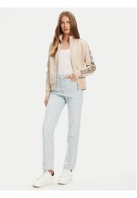 Guess Bluza V2YQ16 KB3P2 Beżowy Regular Fit. Kolor: beżowy. Materiał: bawełna