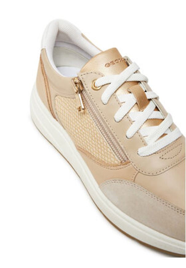 Geox Sneakersy D Cristael D45MXE 085QD C6738 Beżowy. Kolor: beżowy. Materiał: skóra