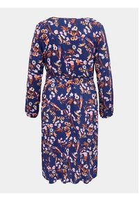 ONLY Carmakoma Sukienka 15284918 Niebieski Regular Fit. Kolor: niebieski. Materiał: wiskoza