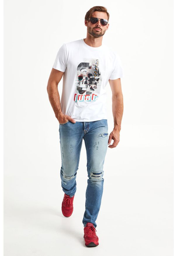 T-shirt Just Cavalli w kolorowe wzory, elegancki