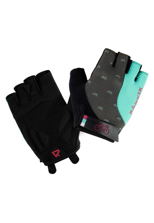RADVIK - Rękawiczki Kolarskie Damskie Runde. Kolor: szary, niebieski, wielokolorowy, czarny. Sport: kolarstwo