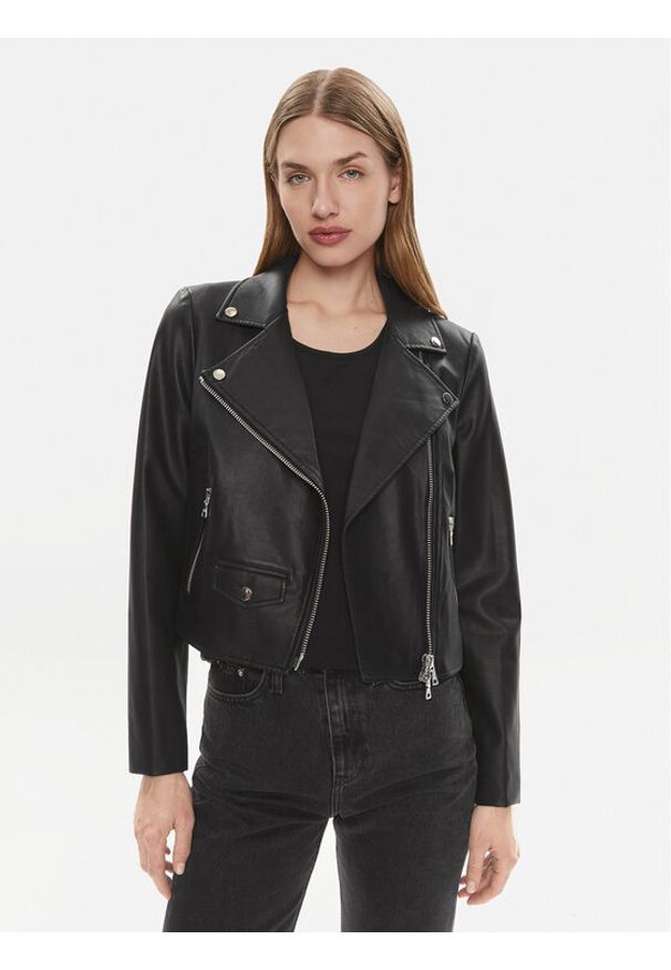 Marc Aurel Kurtka z imitacji skóry 3810 2021 93263 Czarny Slim Fit. Kolor: czarny. Materiał: skóra