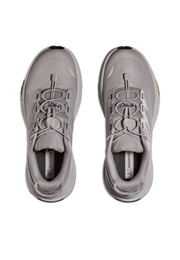 HOKA - Hoka Buty do biegania Transport GTX GORE-TEX 1133958 Szary. Kolor: szary. Materiał: materiał. Technologia: Gore-Tex