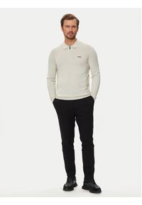 BOSS - Boss Sweter Momentum 50520604 Beżowy Slim Fit. Kolor: beżowy. Materiał: bawełna, syntetyk #3