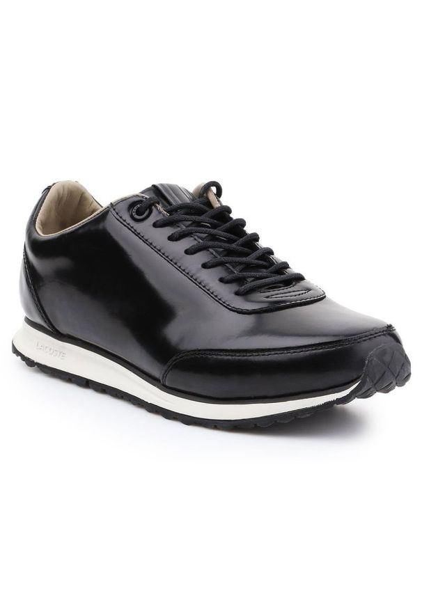 Buty Lacoste Helaine Runner 3 Srw M 7-28SRW1127120 czarne. Okazja: na co dzień. Kolor: czarny. Materiał: skóra, guma, materiał. Szerokość cholewki: normalna