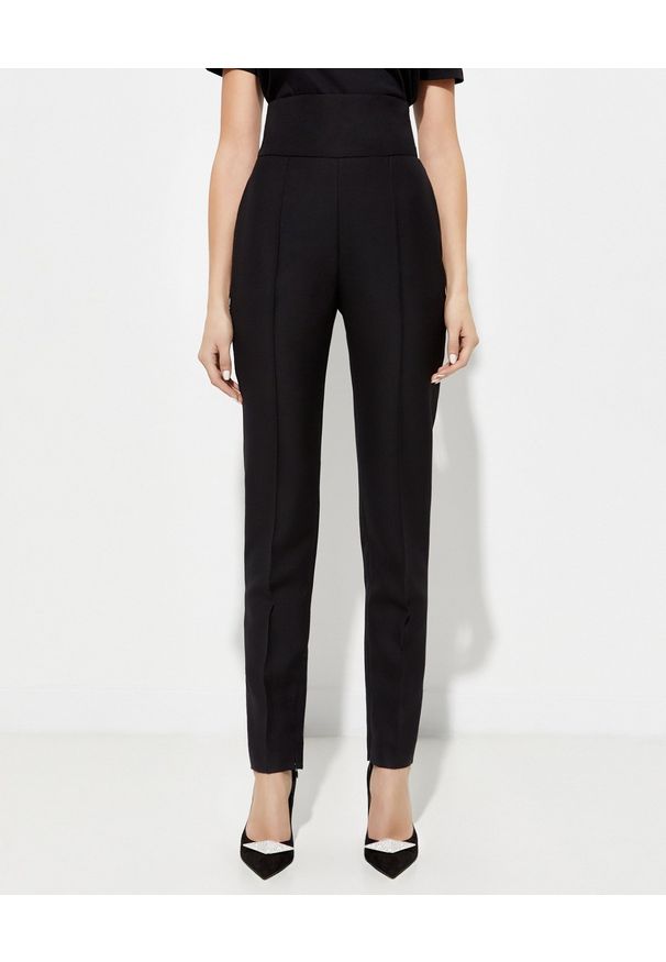 ALEXANDRE VAUTHIER - Czarne spodnie z wysokim stanem. Stan: podwyższony. Kolor: czarny. Materiał: materiał. Styl: klasyczny