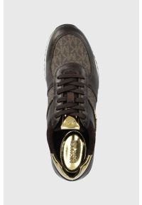 MICHAEL Michael Kors sneakersy Allie kolor brązowy. Nosek buta: okrągły. Zapięcie: sznurówki. Kolor: brązowy. Materiał: guma