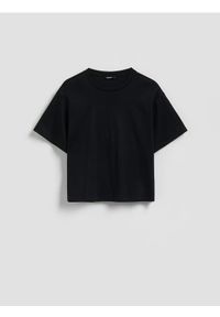 Reserved - T-shirt z modalem - czarny. Kolor: czarny. Materiał: bawełna #1