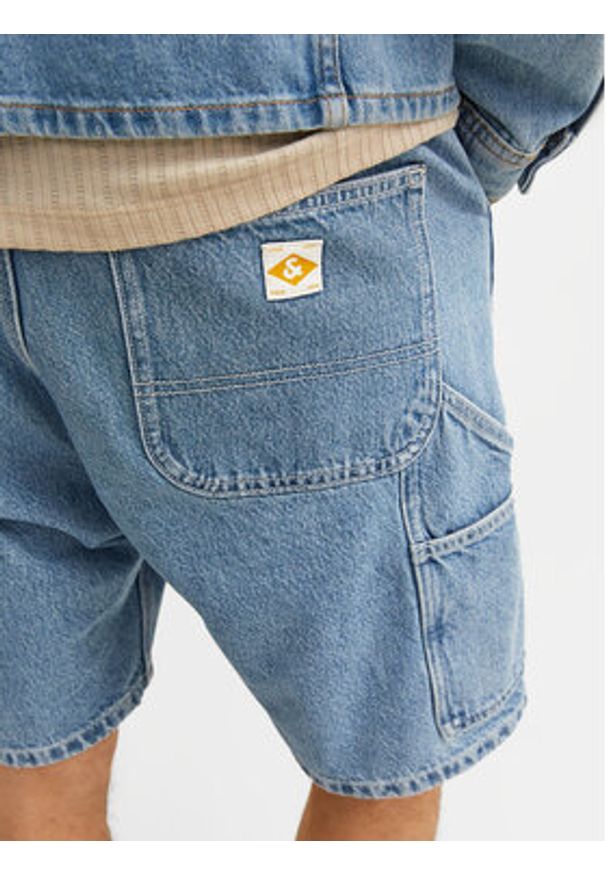 Jack & Jones Szorty jeansowe Jjitony 12252719 Niebieski Loose Fit. Kolor: niebieski. Materiał: bawełna