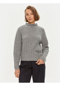 TOMMY HILFIGER - Tommy Hilfiger Sweter WW0WW42144 Szary Relaxed Fit. Kolor: szary. Materiał: wełna #1