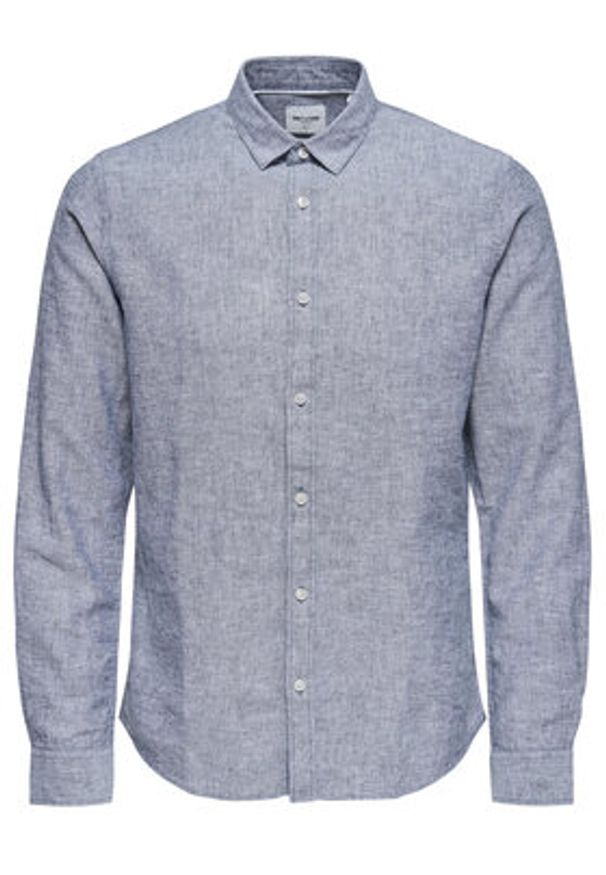 Only & Sons Koszula Caiden 22012321 Niebieski Slim Fit. Kolor: niebieski. Materiał: bawełna