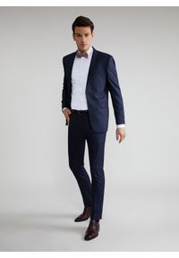 Pako Lorente - PAKO LORENTE – Granatowe spodnie garniturowe P22SF-6G-015-G-S. Kolor: niebieski. Materiał: poliester, elastan, wiskoza #10