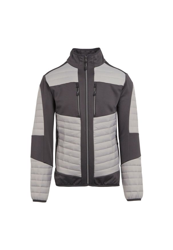 Regatta - Męska Hybrydowa Kurtka Termiczna. Kolor: wielokolorowy, szary, fioletowy. Materiał: puch. Sport: turystyka piesza