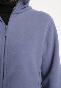 Born2be - Niebieski Klasyczny Polar ze Ściągaczami przy Rękawach Paradi. Okazja: do pracy, na co dzień. Kolor: niebieski. Materiał: polar. Długość rękawa: długi rękaw. Długość: długie. Styl: klasyczny #2