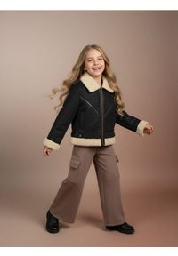 Sinsay - Kurtka pilotka z kożuchem - brązowy. Kolor: brązowy #1