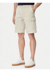 Guess Szorty materiałowe M6GDVA W1703 Kremowy Regular Fit. Kolor: kremowy. Materiał: bawełna #1