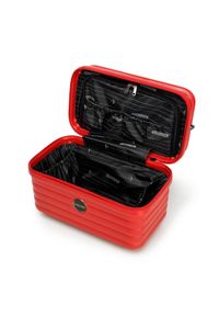 Wittchen - Komplet walizek z ABS-u w ukośne paski czerwony. Kolor: czerwony. Materiał: poliester. Wzór: paski. Styl: elegancki #5