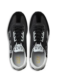 Sneakersy męskie czarne EA7 Emporio Armani X8X101 XK257 A120. Okazja: do pracy, na spacer, na co dzień. Kolor: czarny. Sport: turystyka piesza