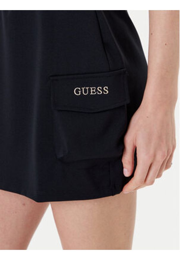 Guess Spódnica mini V5YD04 KCX42 Czarny Regular Fit. Kolor: czarny. Materiał: syntetyk