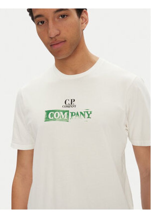C.P. Company T-Shirt 18CMTS307A005431G Biały Regular Fit. Kolor: biały. Materiał: bawełna