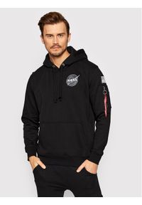Alpha Industries Bluza Space Shuttle 178317 Czarny Regular Fit. Kolor: czarny. Materiał: bawełna