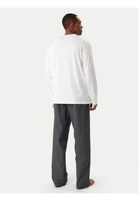 Calvin Klein Piżama Ls Tee LV00NM2953 Biały Regular Fit. Kolor: biały. Materiał: bawełna #2