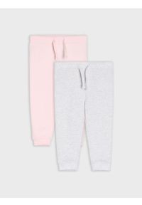 Sinsay - Spodnie dresowe jogger 2 pack - różowy. Kolor: różowy. Materiał: dresówka #1
