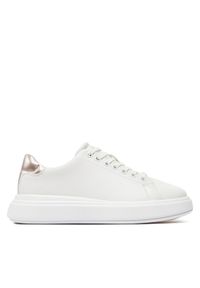 Calvin Klein Sneakersy Cupsole Lace Up Leather HW0HW01987 Biały. Kolor: biały #1
