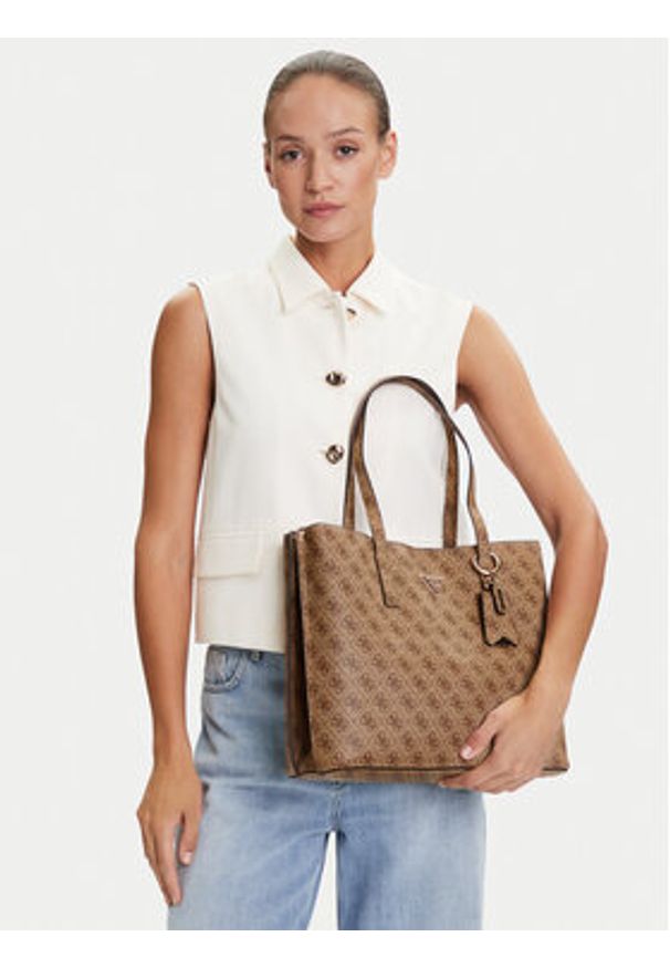 Guess Torebka Meridian II HWSG69 74230 Brązowy. Kolor: brązowy. Materiał: skórzane