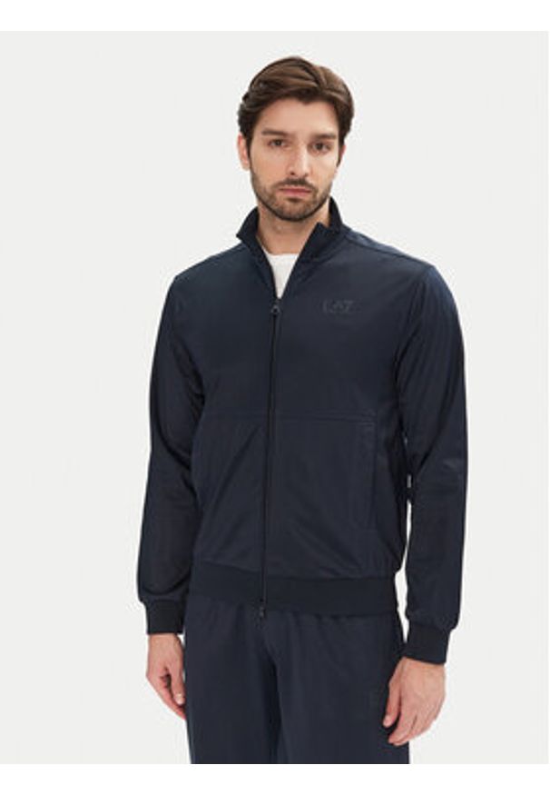 EA7 Emporio Armani Dres 7M000237 AF12449 UB102 Granatowy Regular Fit. Kolor: niebieski. Materiał: syntetyk