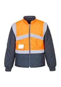 Portwest - Kurtka Męska 2 W 1 HiVis. Kolor: pomarańczowy, wielokolorowy, niebieski, żółty