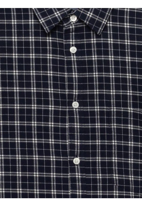 Big-Star - Koszula męska flanelowa w kratę granatowa Meridenisoni 403. Typ kołnierza: kołnierzyk klasyczny. Kolor: niebieski. Wzór: kratka. Styl: klasyczny