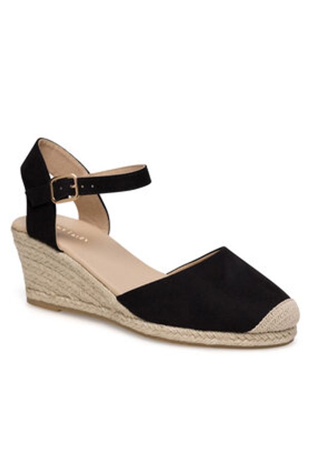 Jenny Fairy Espadryle WYL2610-2 Czarny. Kolor: czarny. Materiał: materiał