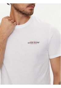 Guess Jeans T-Shirt M4YI55 K8HM0 Biały Regular Fit. Kolor: biały. Materiał: bawełna