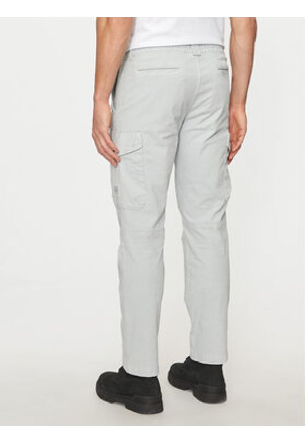 BOSS - Boss Spodnie materiałowe Sista-Cargo-4 50523137 Szary Regular Fit. Kolor: szary. Materiał: bawełna