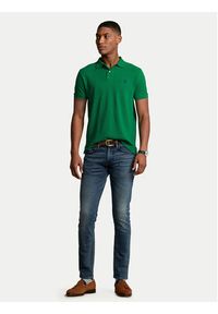 Polo Ralph Lauren Polo 710795080019 Zielony Slim Fit. Typ kołnierza: polo. Kolor: zielony. Materiał: bawełna #3