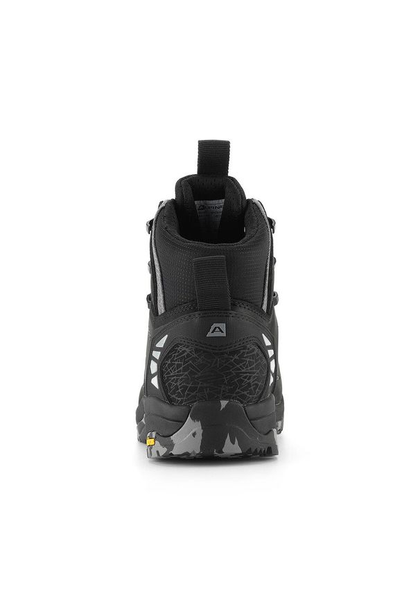 ALPINE PRO - Buty trekkingowe skórzane unisex Alpine Pro Spidere Mid Vibram. Wysokość cholewki: za kostkę. Kolor: czarny. Materiał: skóra. Styl: sportowy. Sport: turystyka piesza