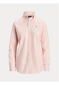 Polo Ralph Lauren Koszula 211941508005 Różowy Slim Fit. Typ kołnierza: polo. Kolor: różowy. Materiał: bawełna